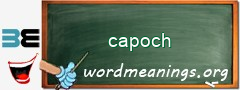 WordMeaning blackboard for capoch